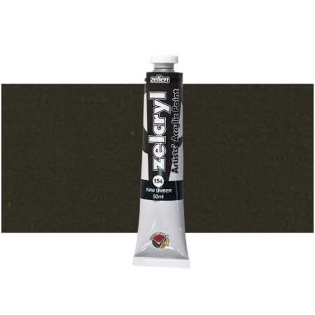 Zellen Zelcryl Acrylic Paint 50ml 154 Raw Umber
