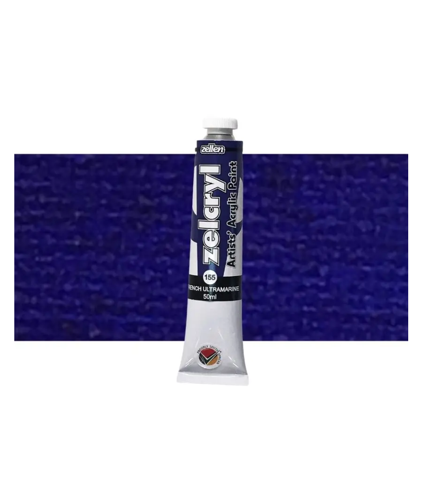 Zellen Zelcryl Acrylic Paint 50ml 155 French Ultramarine