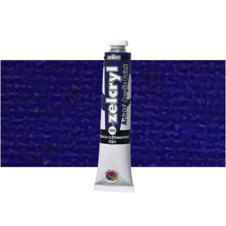 Zellen Zelcryl Acrylic Paint 50ml 155 French Ultramarine