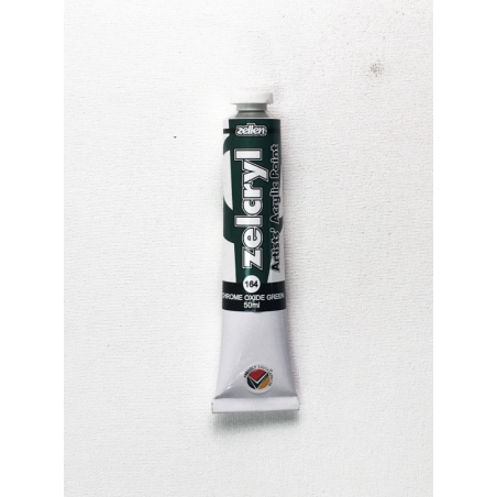 Zellen Zelcryl Acrylic Paint 50ml 164 Chromium Oxide Green