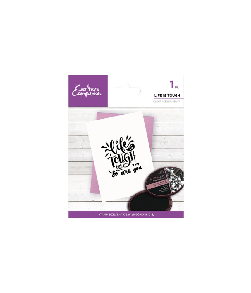 Crafters Companion - Clear Acrylic Stamp - Life is Tough