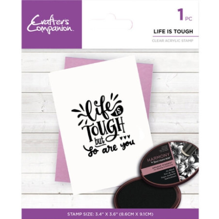 Crafters Companion - Clear Acrylic Stamp - Life is Tough