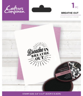 Crafters Companion - Clear Acrylic Stamp Breath in Breath out