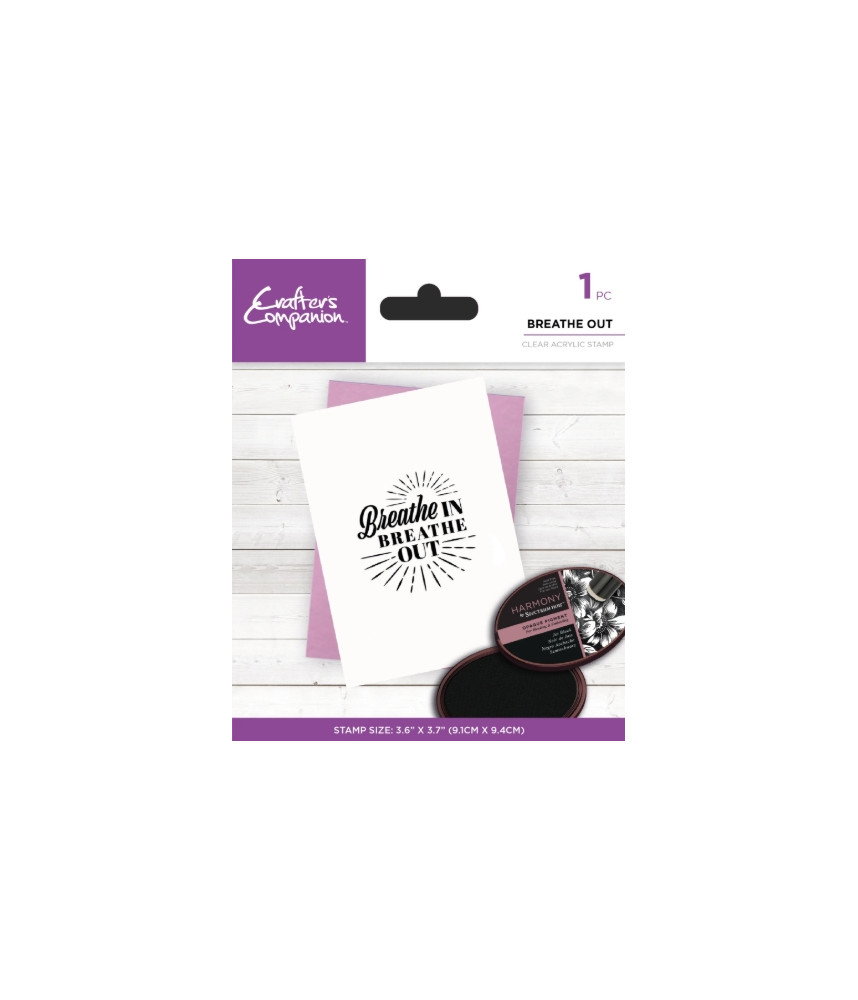 Crafters Companion - Clear Acrylic Stamp Breath in Breath out