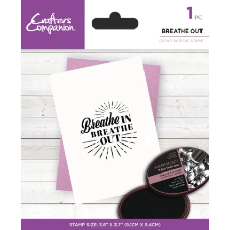 Crafters Companion - Clear Acrylic Stamp Breath in Breath out