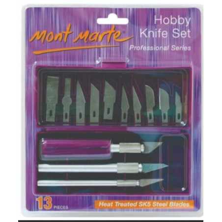 Mont Marte - Hobby Knife Set Professional Series Heat Treated Steel Blades