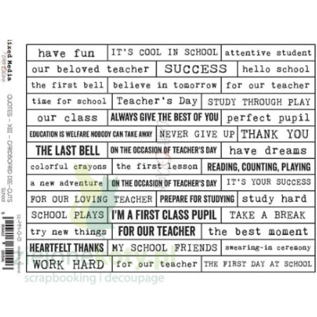 Craft O Clock Mixed Media Quotes CardBoard Die Cuts