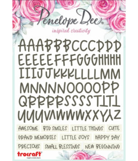 Penelope Dee Alpha Stickers Set Three Grey