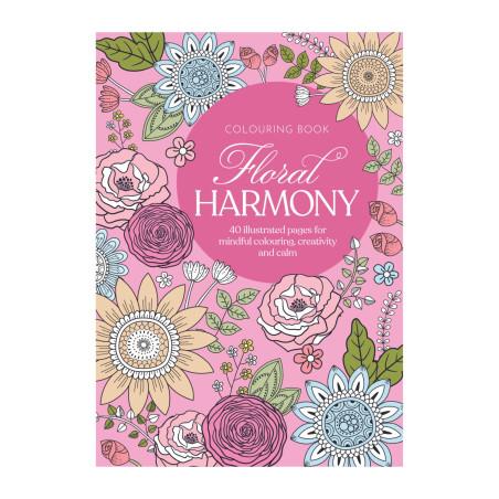 Adult Colouring Book -Floral Harmony (40 Sheets)