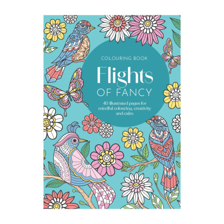 Adult Colouring Book -Flights of Fancy (40 Sheets)