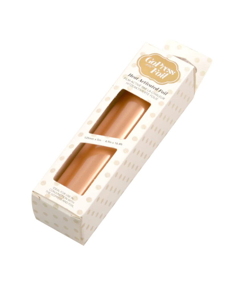 Couture Creations GoPress Heat Activated Foil - Gold (Rose Matte Finish) - 125mm x 5m