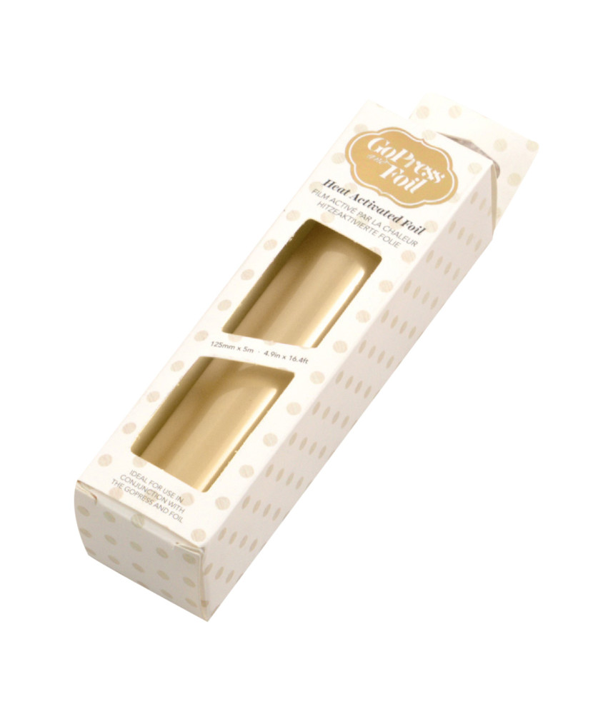 Couture Creations GoPress Heat Activated Foil - Gold (Light Matte Finish) - 125mm x 5m