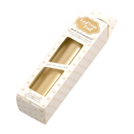 Couture Creations GoPress Heat Activated Foil - Gold (Light Matte Finish) - 125mm x 5m