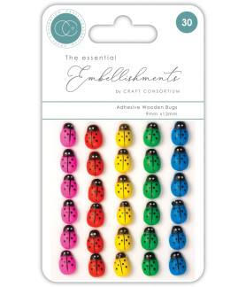 Craft Consortium Laser-Cut Adhesive Wooden Shapes 30