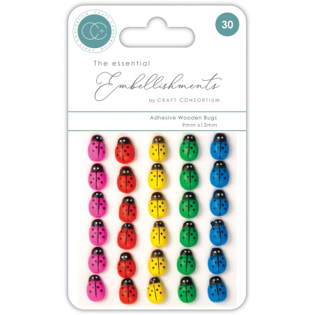 Craft Consortium Laser-Cut Adhesive Wooden Shapes 30