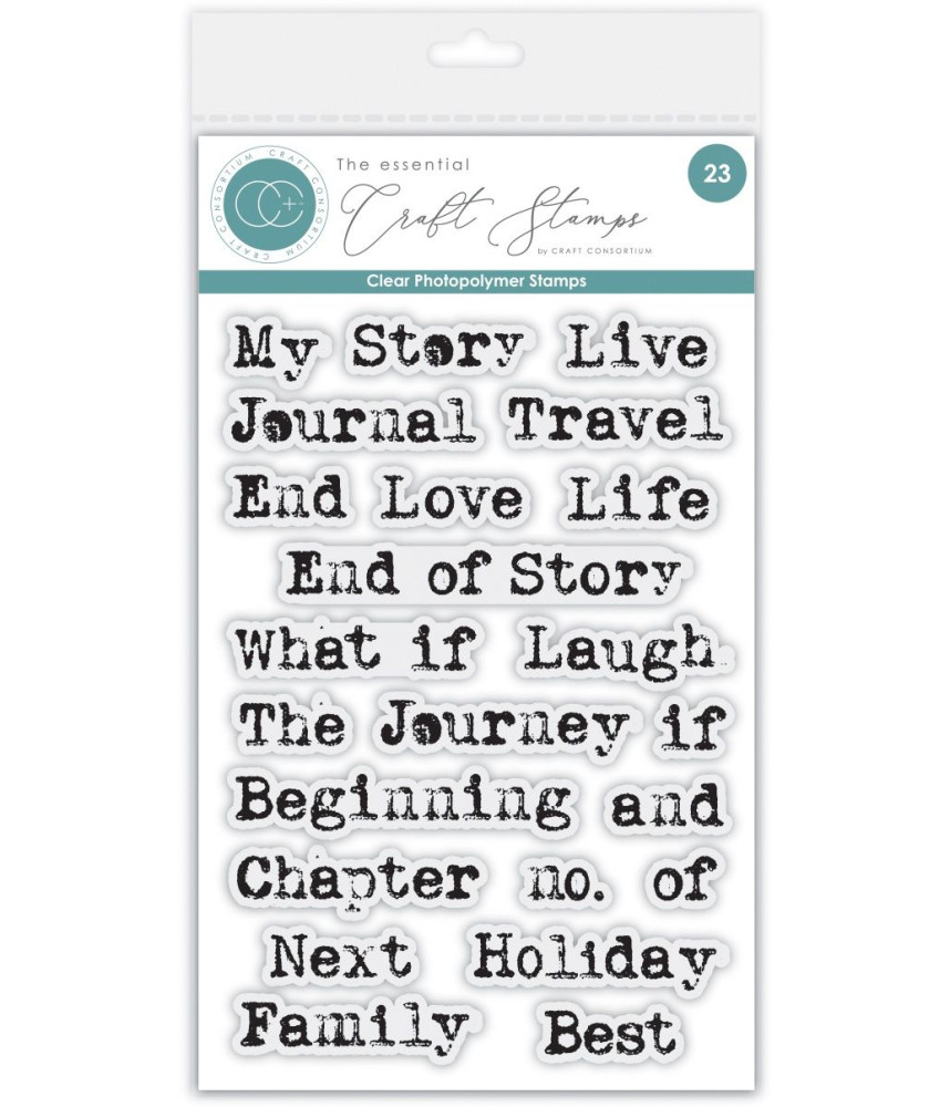 Craft Consortium Photopolymer Stamp Set - Journal Sentiments