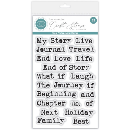 Craft Consortium Photopolymer Stamp Set - Journal Sentiments