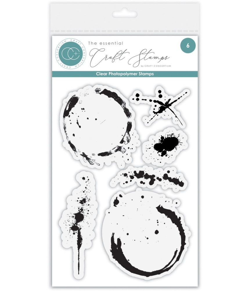 Craft Consortium Photopolymer Stamp Set Ink 7 Coffee Stains