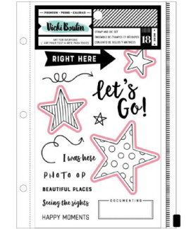 Vicki Boutin Clear Stamp & Cutting Die Set - Let's Wander Let's Go