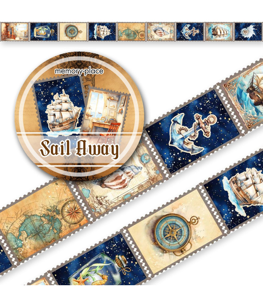 Memory Place Washi Tape - Sail Away (Japanese made)