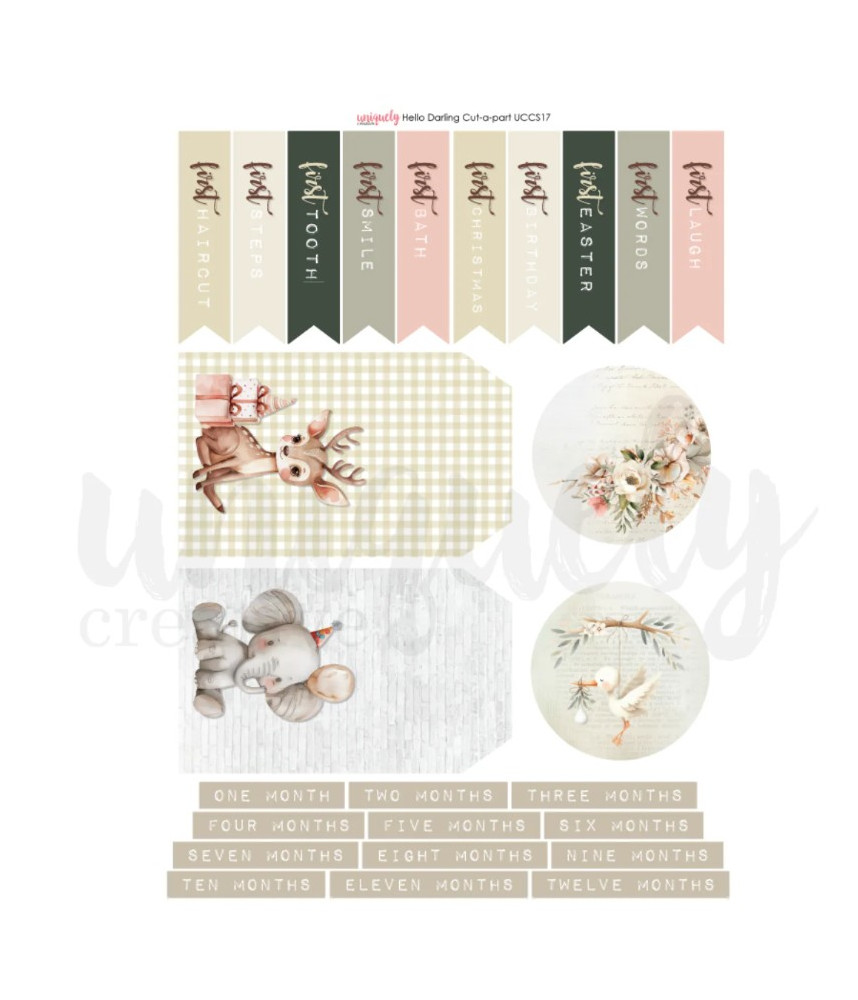 Uniquely Creative A4 Cut a Part Sheet Hello Darling