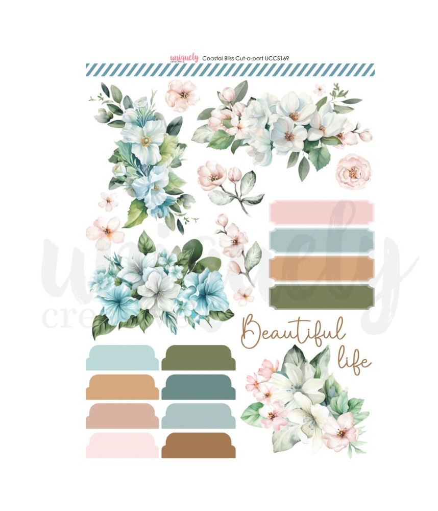 Uniquely Creative A4 Cut a Part Sheet Coastal Bliss