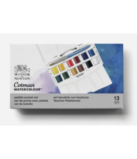 Winsor & Newton - Cotman Pallet Pocket Set Watercolour 13 Pcs