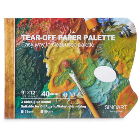 SinoArt - Tear Off Paper Palette 58gsm 9" x12"