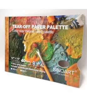 SinoArt - Tear Off Paper Palette 40 sheets 58gsm 12 X 16"