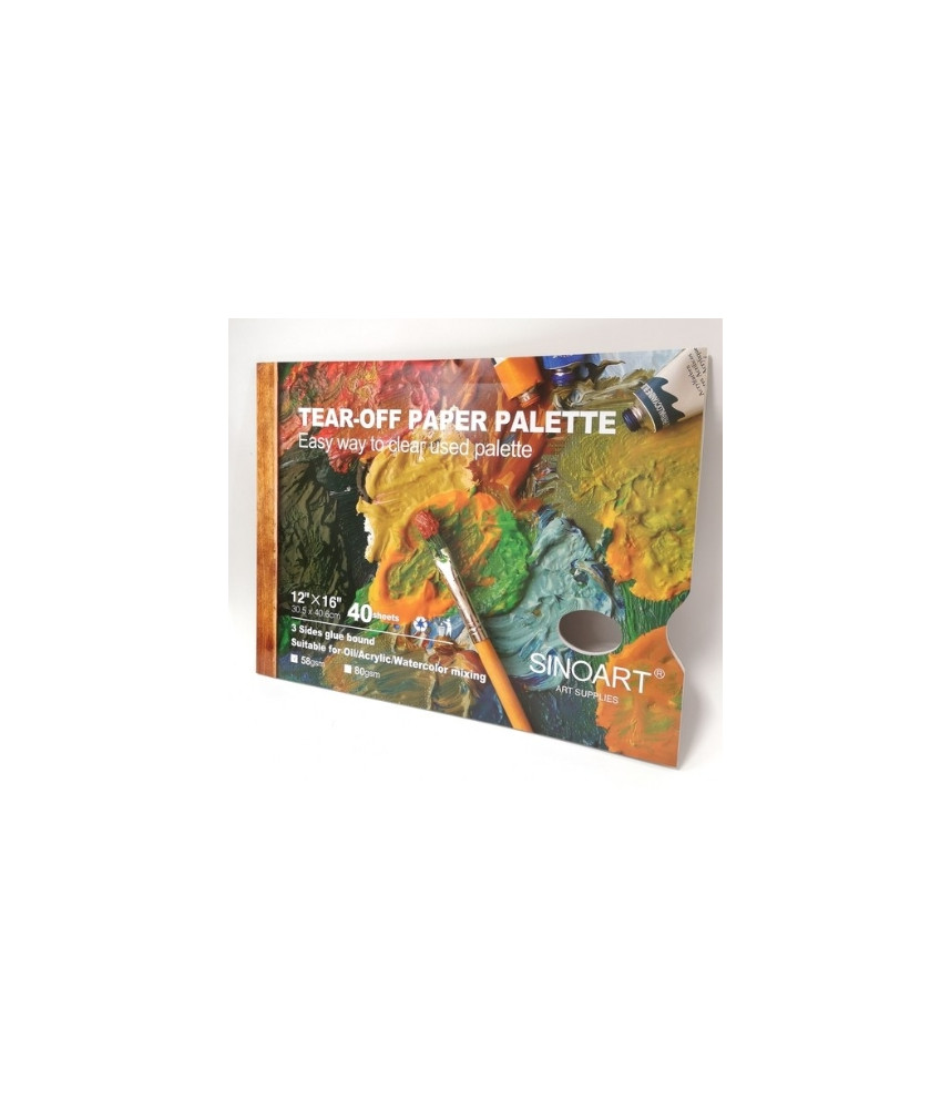 SinoArt - Tear Off Paper Palette 40 sheets 58gsm 12 X 16"
