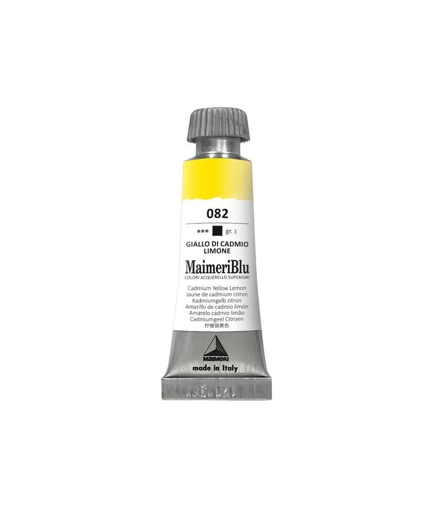 MaimeriBlu - Superior Watercolor Paint 12ml - Cadmium Yellow Lemon 082