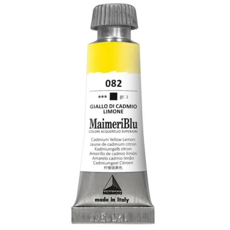 MaimeriBlu - Superior Watercolor Paint 12ml - Cadmium Yellow Lemon 082