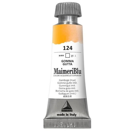 MaimeriBlu - Superior Watercolor Paint 12ml - Gamboge Hue 124