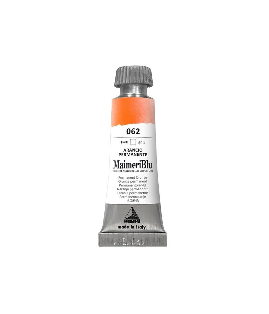 MaimeriBlu - Superior Watercolor Paint 12ml - Permanent Orange 062