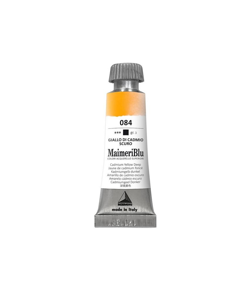 MaimeriBlu - Superior Watercolor Paint 12ml - Cadmium Yellow Deep 084