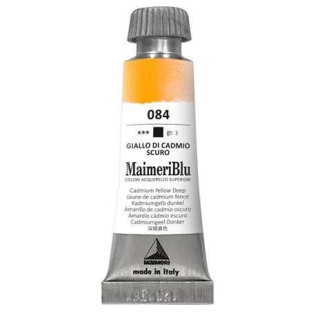 MaimeriBlu - Superior Watercolor Paint 12ml - Cadmium Yellow Deep 084
