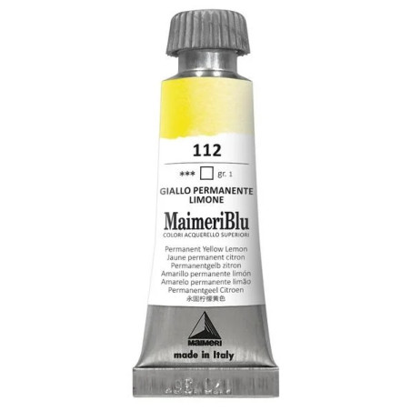 MaimeriBlu - Superior Watercolor Paint 12ml - Permanent Yellow Lemon 112