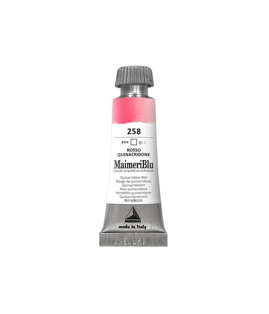 MaimeriBlu - Superior Watercolor Paint 12ml - Quinacridone Red 258