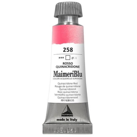 MaimeriBlu - Superior Watercolor Paint 12ml - Quinacridone Red 258