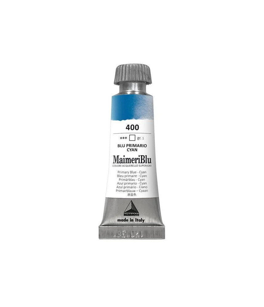 MaimeriBlu - Superior Watercolor Paint 12ml - Primary Blue Cyan 400
