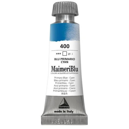 MaimeriBlu - Superior Watercolor Paint 12ml - Primary Blue Cyan 400