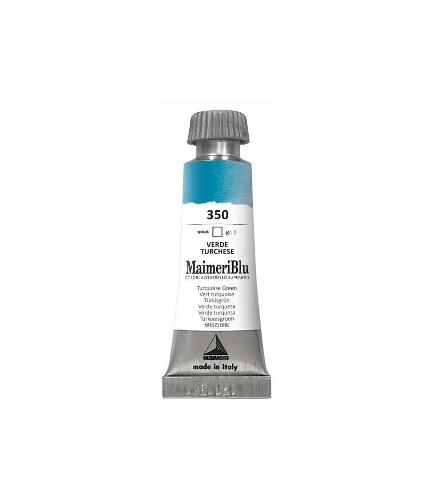 MaimeriBlu - Superior Watercolor Paint 12ml - Turquoise Green 350