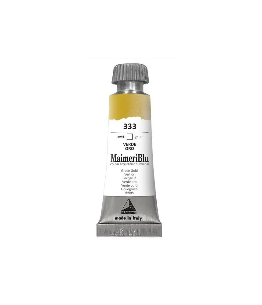 MaimeriBlu Superior Watercolor Paint 12ml -Green Gold 333