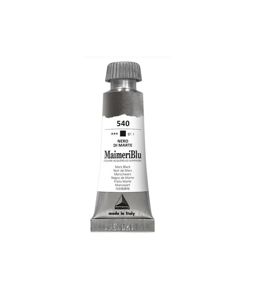 MaimeriBlu Superior Watercolor Paint 12ml - Mark Black 540