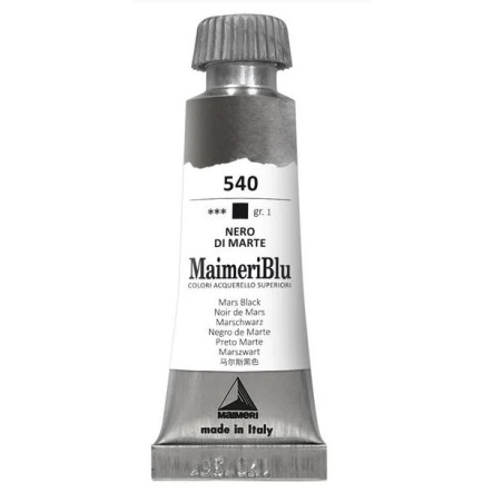 MaimeriBlu Superior Watercolor Paint 12ml - Mark Black 540
