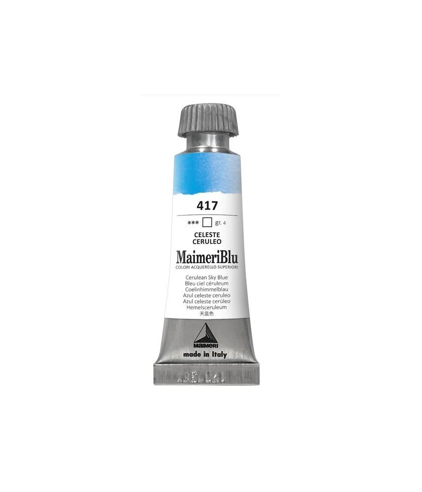 MaimeriBlu - Superior Watercolor Paint 12ml - Cerulean Sky Blue 417