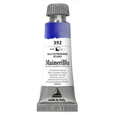 MaimeriBlu - Superior Watercolor Paint 12ml - Ultramarine Deep 392