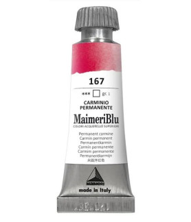 MaimeriBlu - Superior Watercolor Paint 12ml - Permanent Carmine 167