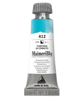 MaimeriBlu - Superior Watercolor Paint 12ml - Turquoise Cobalt 412
