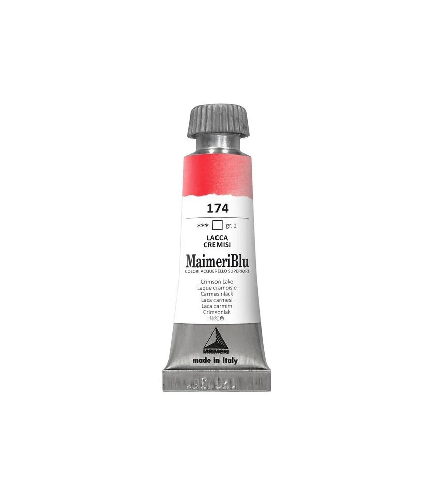MaimeriBlu - Superior Watercolor Paint 12ml - Crimson Lake 174